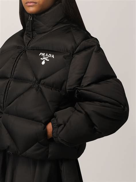 prada black bubble coat|prada coats for women.